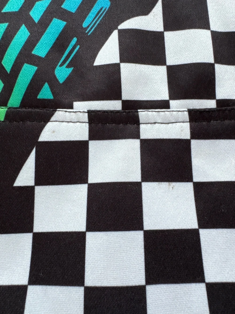 Checkerboard Hooded Sweatshirt with Neon Script CMIT Bike Catch Me in Traffic